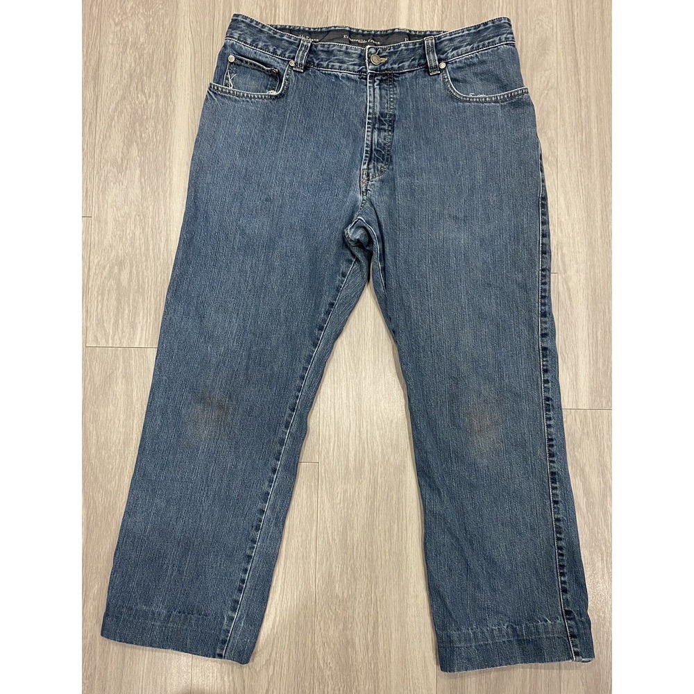 Ermenegildo Zegna Men's 5 Pocket Blue Straight Jeans made‎ in Italy sz 36